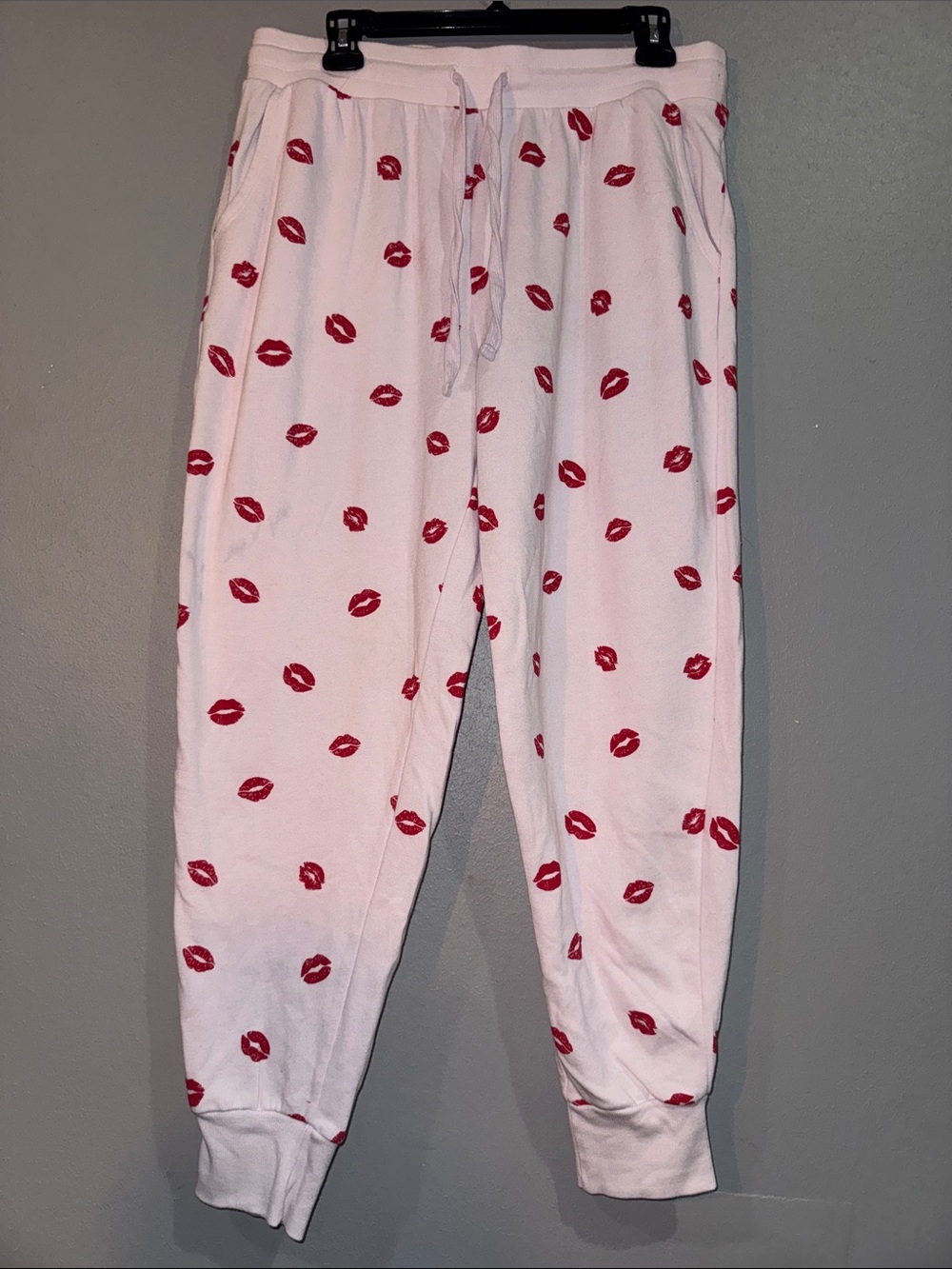 Colsie Pink with red lip Logo Sweatpants/jogger pants